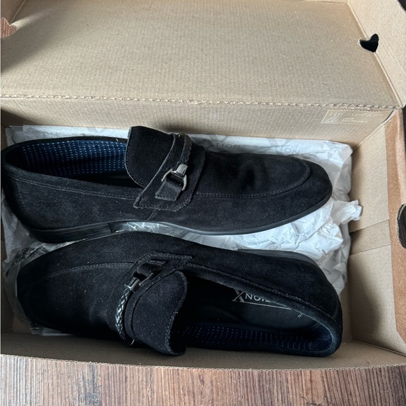 Men's Black Loafers section x - Picture 1 of 4